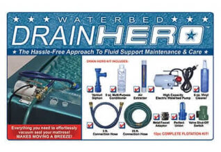 Free Flow Waterbed Mattress Care Kit – Includes Liner, Heater, Fill/Drain Hose & Conditioner