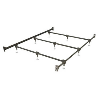 Bolt Up Steel Super Duty Waterbed Frame, Metal Bed Frame With Headboard And Footboard Brackets