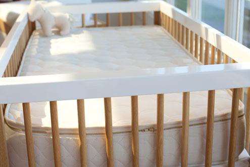 The Savvy Baby Natural Latex Crib Mattress. Crib To Bed Conversion Kit.
