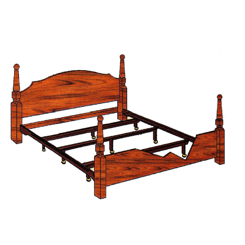 63CSWB Hook in Steel Waterbed Frame (Queen)