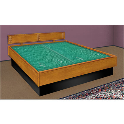 Oak 5 Board Hardside Waterbed Plus Heater Mattress Free Shipping