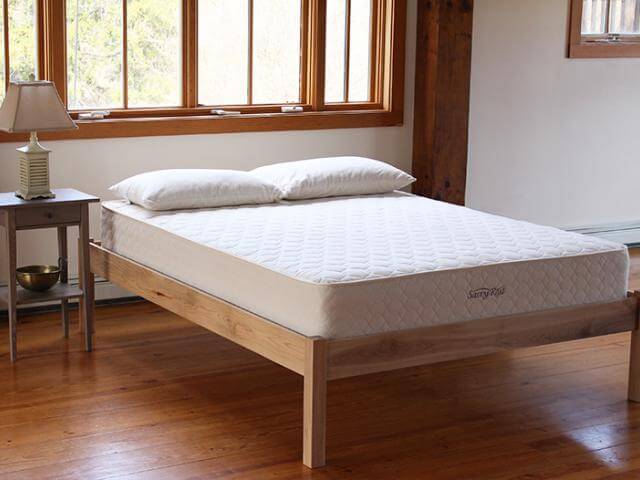 The Afton bed with plenty of space under it. It can help you learn how to declutter your bedroom.