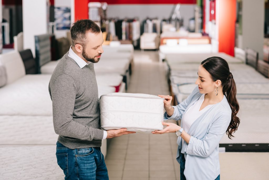 What Is The Normal Thickness Of A Mattress & Boxspring | STL Beds | St. Louis, MO What Is The Normal Thickness Of A Mattress & Boxspring. Couple checking mattress thickness.