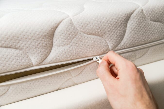 Protecting a mattress with a mattress cover.