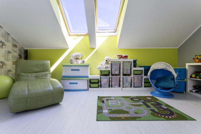 Kid's room with road map carpet. How To Choose A Carpet For Your Kids’ Bedroom.