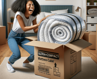 The Process For Packing A Big Mattress In A Little Box.