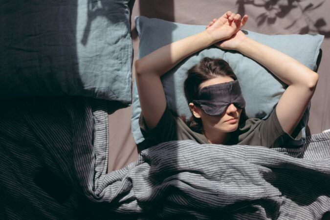 A Young Woman Overcoming Jet Lag After Long-Distance Relocation.